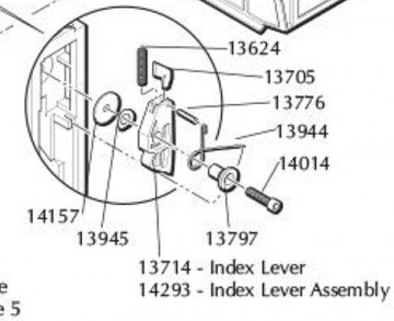 Complete Index Lever Assembly for SqD